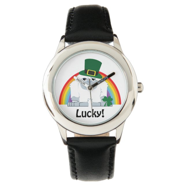 Lucky Yeti Leprechaun Armbanduhr (Vorderseite)