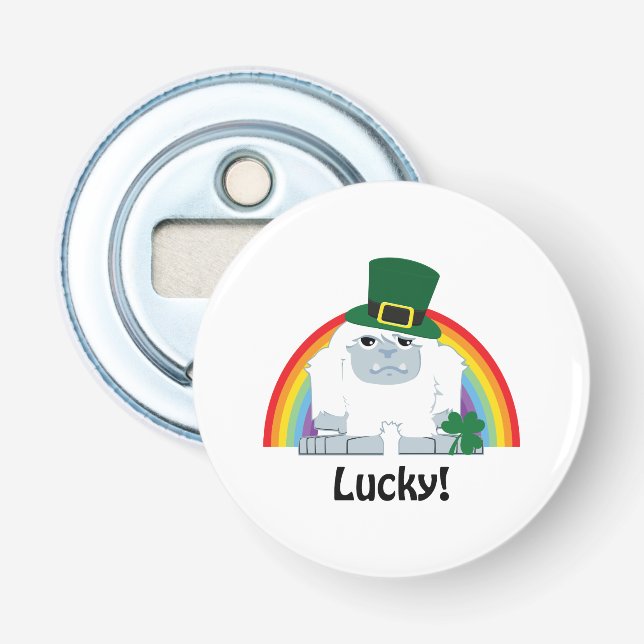 Lucky Yeti Leprechaun Flaschenöffner (Vorderseite)
