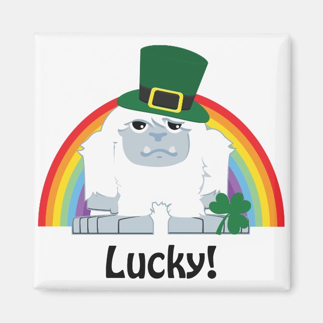 Lucky Yeti Leprechaun Magnet (Vorne)