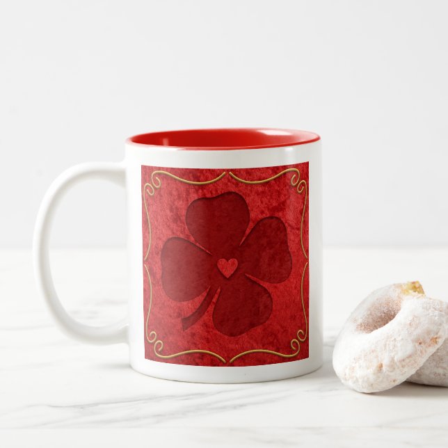 Lucky Zweifarbige Tasse (Mit Donut)