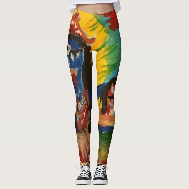 LuckyPen Kunst-Leggings Leggings (Vorderseite)