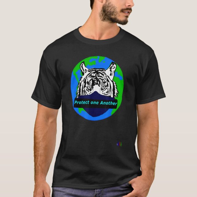Lucmarty schützt sich gegenseitig mit Gesichtsmask T-Shirt (Vorderseite)