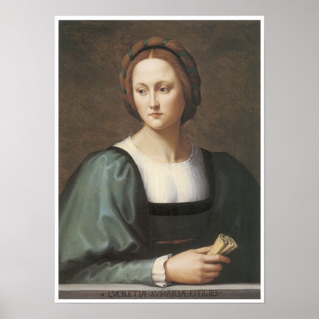 Lucrezia Sommaria, 1530 Portrait einer Lady Poster (Vorne)