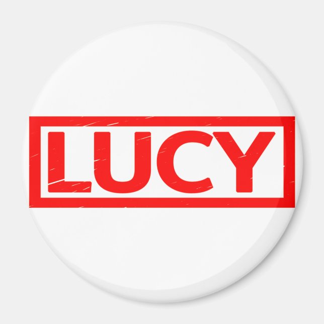 Lucy Briefmarke Magnet (Vorne)