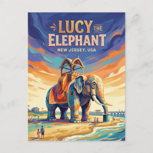 Lucy der Elefant USA Postkarte