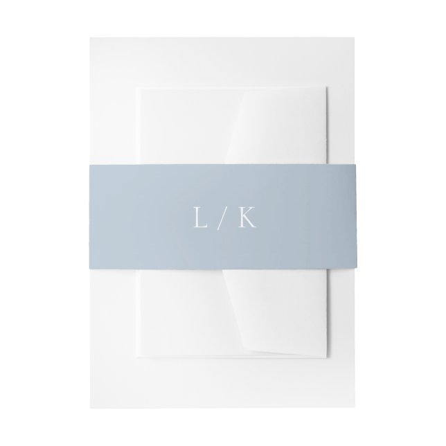 Lucy Dusty Blue Classic Einladungsbanderole (Vorderseite Beispiel)