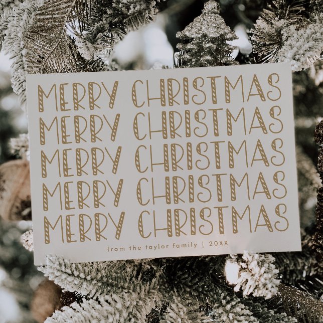 LUCY Gold Niedlich Fun Family Frohe Weihnachten (LUCY Gold Cute Fun Family Merry Christmas Holiday Card)