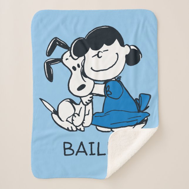 Lucy Hugging Snoopy Sherpadecke (Vorderseite)