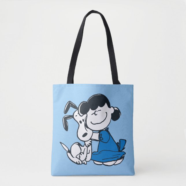 Lucy Hugging Snoopy Tasche (Vorderseite)