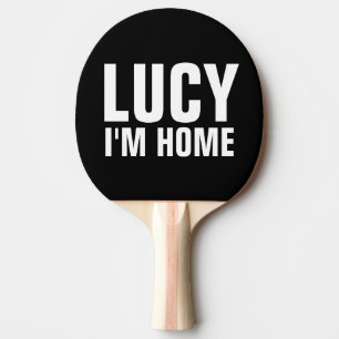LUCY I BIN ZUHAUSE Funny Novelty Paddles Tischtennis Schläger