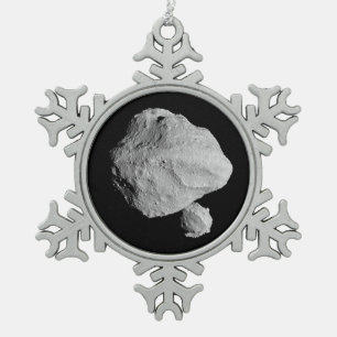 Lucy Mission Dinkinesh Binary Asteroid Schneeflocken Zinn-Ornament