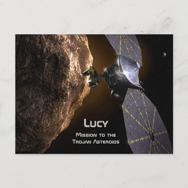 Lucy Mission to Study Trojan Asteroids Postkarte (Vorderseite)