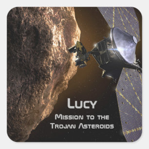Lucy Mission to Study Trojan Asteroids Quadratischer Aufkleber