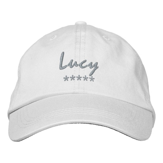 Lucy Name Bestickte Baseballkappe (Vorderseite)