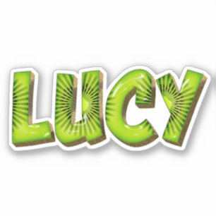 Lucy Name Kiwi Design Aufkleber Sticker