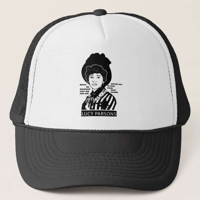 Lucy Parsons Zitat nie getäuscht werden Truckerkappe (Vorderseite)