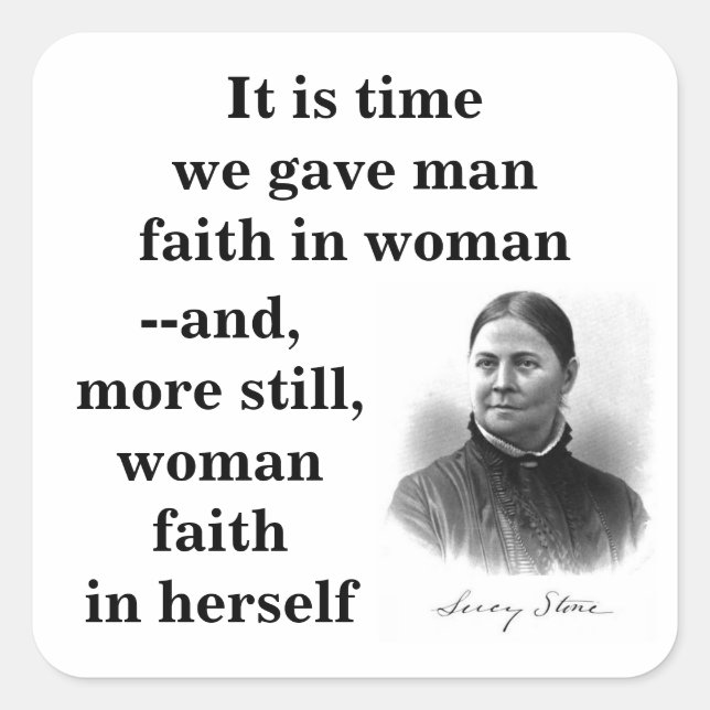 Lucy Stone Zivil Rights Social Reformer Quadratischer Aufkleber (Vorderseite)