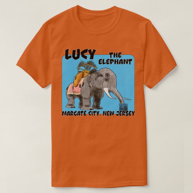 Lucy The Elephant Jersey Shore T-Shirt (Design vorne)