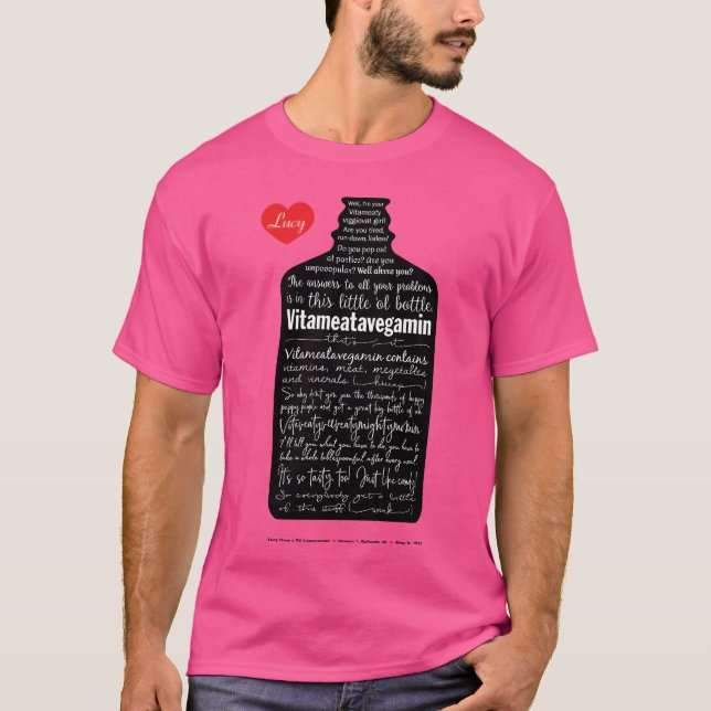 Lucy Vitameatavegamin retro T-Shirt (Vorderseite)