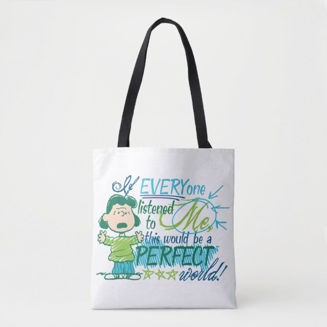 Lucy: "Wenn mir alle zuhörten..." Tasche (Vorderseite)