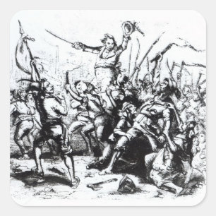 Luddite Rioters, 1811-12 Quadratischer Aufkleber
