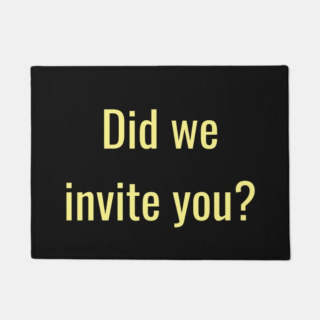 Luden wir Sie ein? Fußmatte (Vorderseite)