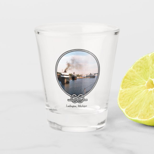 Ludington Car/Rail Ferries Schussglas Schnapsglas (Vorderseite)
