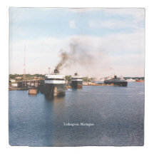 Ludington Ferries Duvet Cover