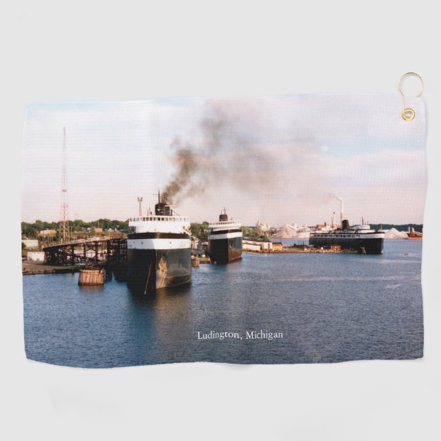 Ludington Ferries Golfhandtuch (Horizontal)