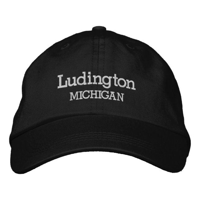 Ludington Michigan bestickt Baseball Hat Bestickte Baseballkappe (Vorderseite)