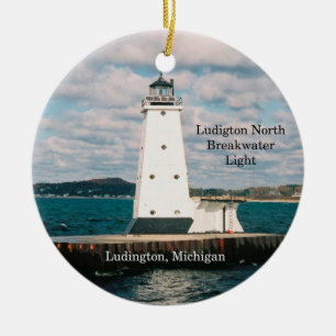 Ludington Nordwellenbrecher-Lichtverzierung Keramik Ornament