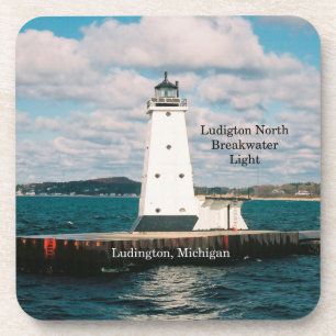 Ludington North Breakwater Light 6 Kunststoff-Unte Getränkeuntersetzer