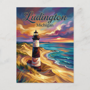 Ludington Park Michigan Postkarte