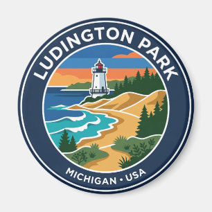 Ludington Park Michigan USA Magnet