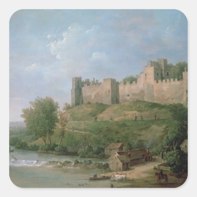 Ludlow Castle Quadratischer Aufkleber (Vorderseite)
