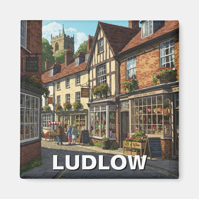 Ludlow England Travel Magnet (Vorne)