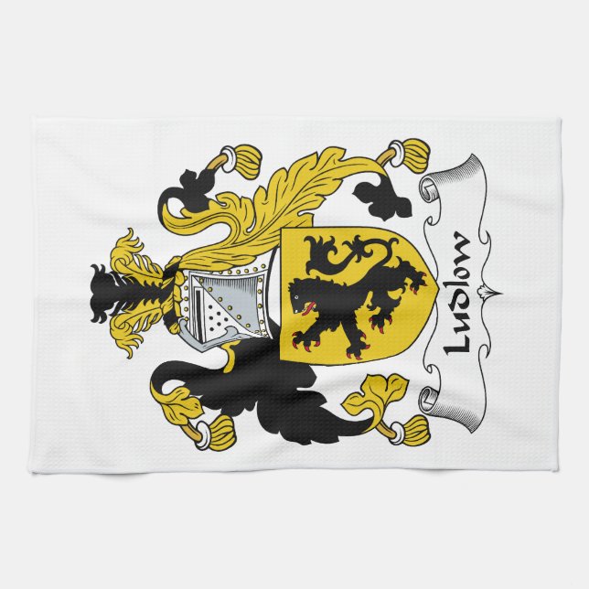 Ludlow Familienwappen Geschirrtuch (Horizontal)