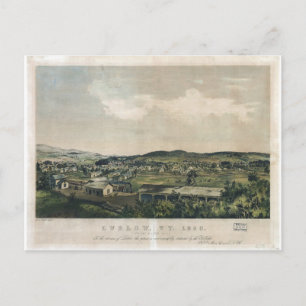 Ludlow Vermont von South Hill (1859) Postkarte