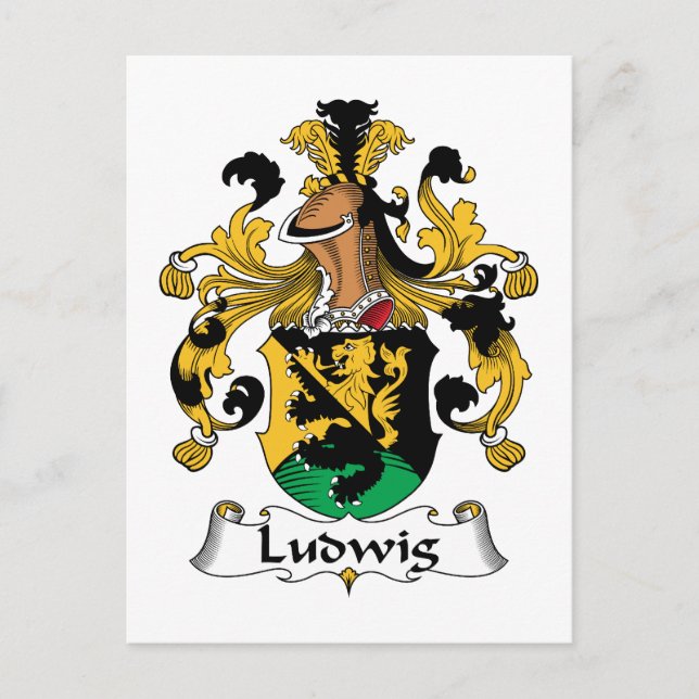 Ludwig Familienwappen Postkarte (Vorderseite)