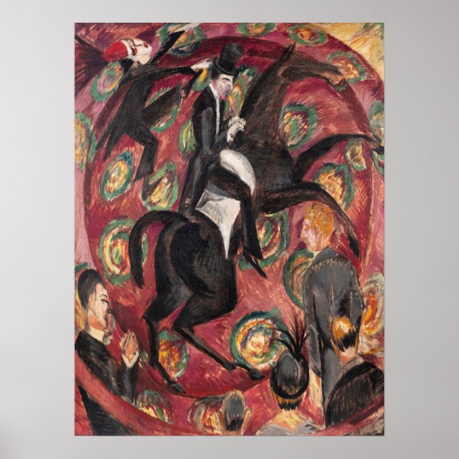 Ludwig Kirchner Circus Rider, Tänzer mit Castanet Poster (Vorne)