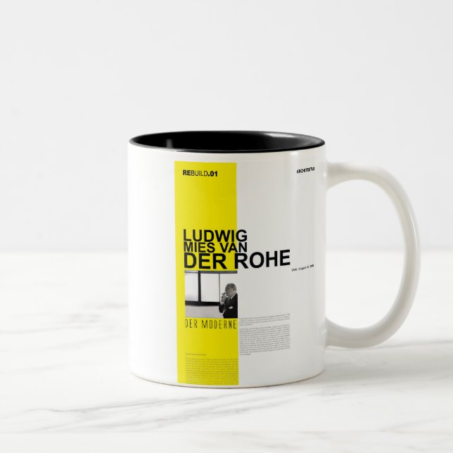 Ludwig Mies Van Der Rohe Zweifarbige Tasse (Rechts)