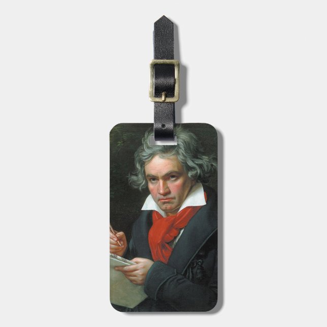 Ludwig van Beethoven, 1820 Gepäckanhänger (Vorderseite vertikal)
