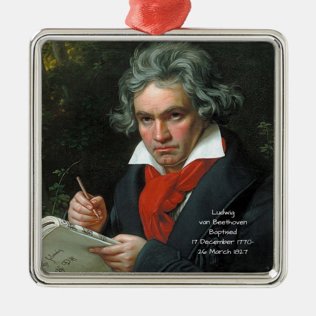 Ludwig van Beethoven 1820 Ornament Aus Metall (Vorne)
