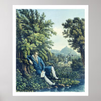 Ludwig van Beethoven durch einen Fluss (farbige Gr
