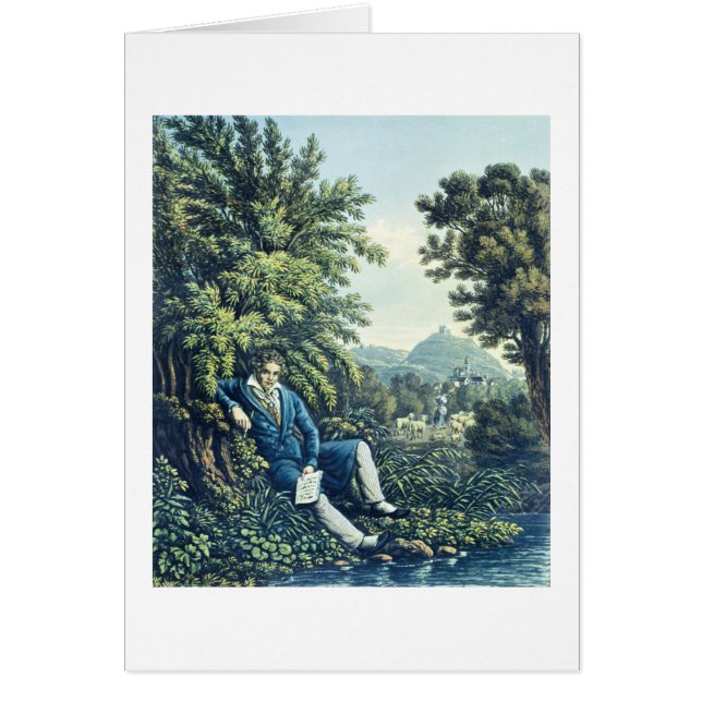 Ludwig van Beethoven durch einen Fluss (farbiges (Vorne)
