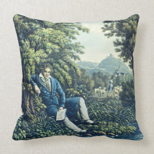 Ludwig van Beethoven durch einen Fluss (farbiges Kissen