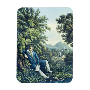 Ludwig van Beethoven durch einen Fluss (farbiges Magnet
