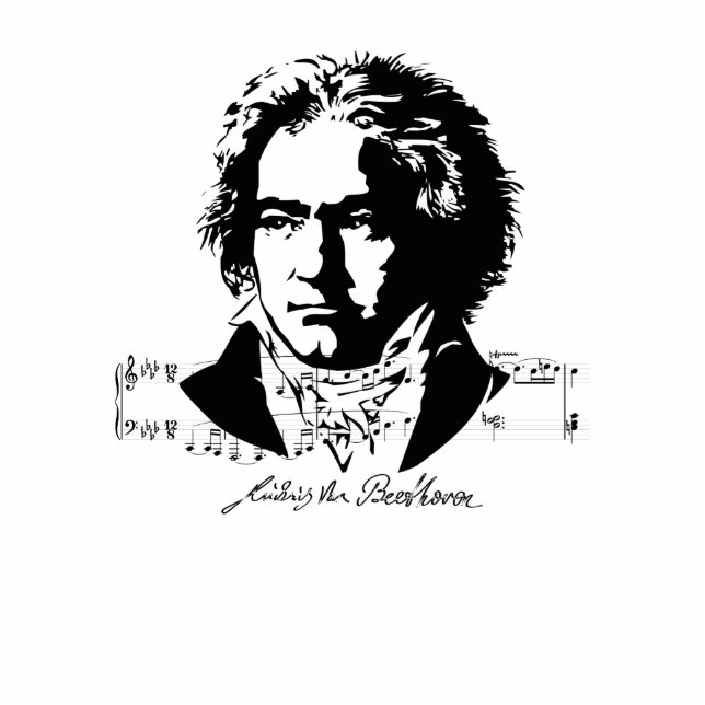 LUDWIG VAN BEETHOVEN FREISTEHENDE FOTOSKULPTUR  (Vorne)