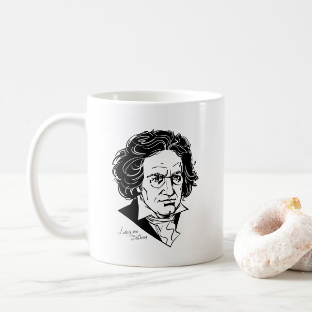 Ludwig van Beethoven Kaffeetasse (Mit Donut)