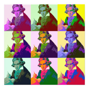 Ludwig Van Beethoven Pop Art Fotodruck